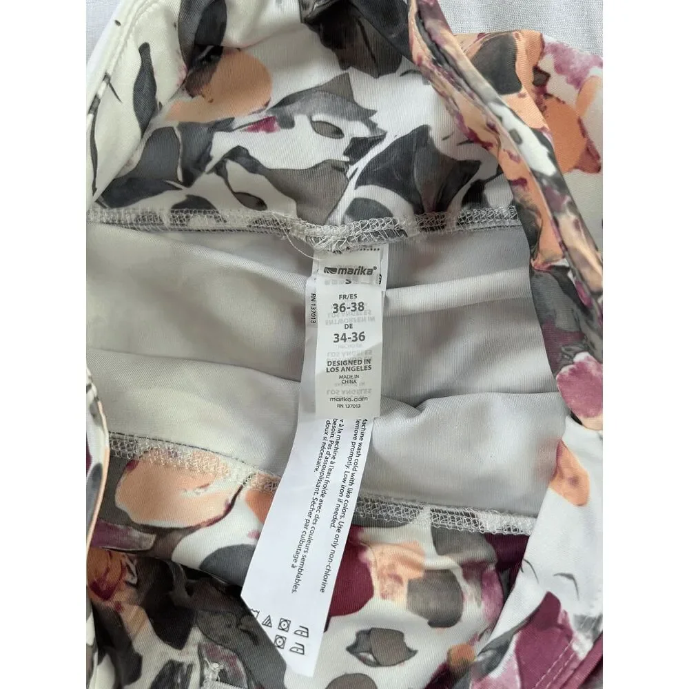 Marika Skort Size Small, NWT, Floral, Pocket, Purple/White, Golf, Workout Skort